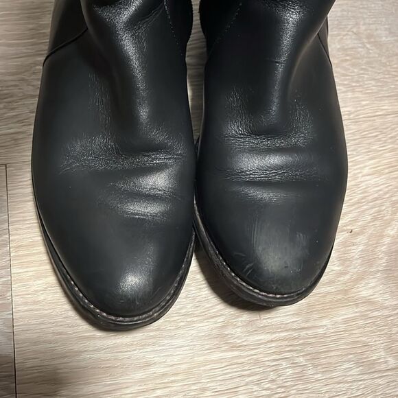 AQUATALIA Oralie Knee-High Stretch Leather Riding Boots Side Zip Quilted, Size 8 - Picture 14 of 15